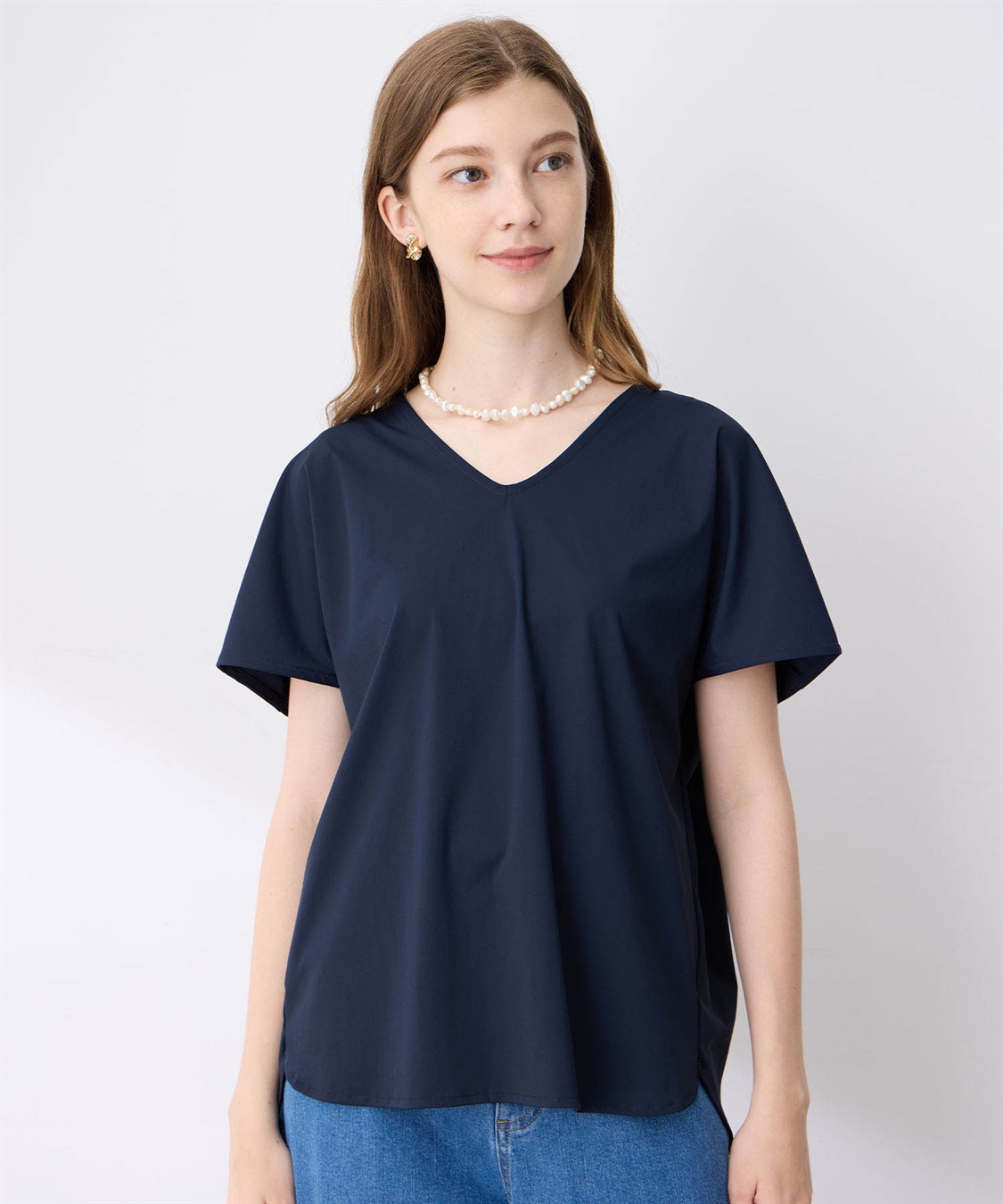 LE SOUK HOLIDAY 【接触冷感】Vネックトリコットプルオーバー_variation_2