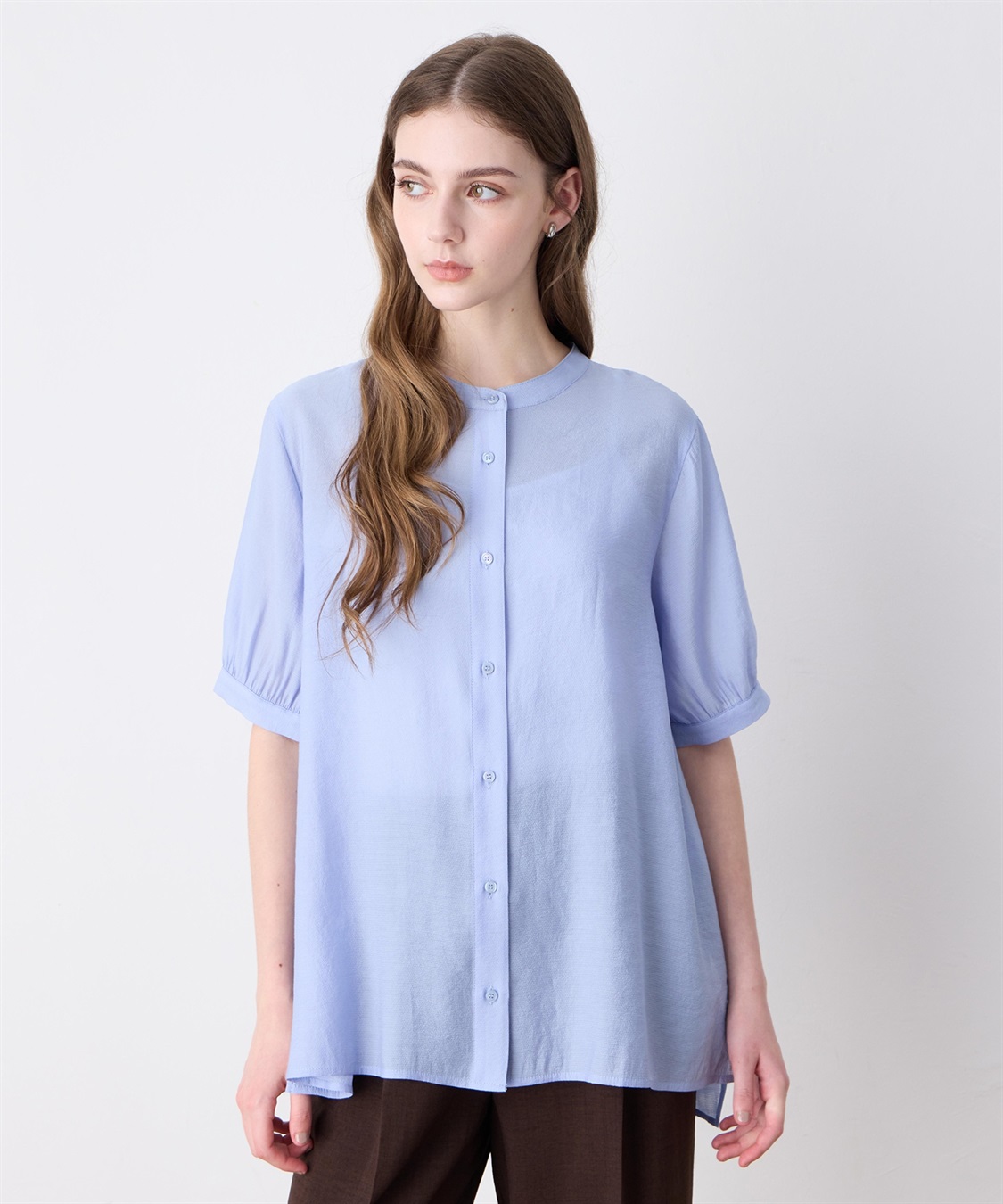 LE SOUK HOLIDAY バックラッフルティアードシアーブラウス