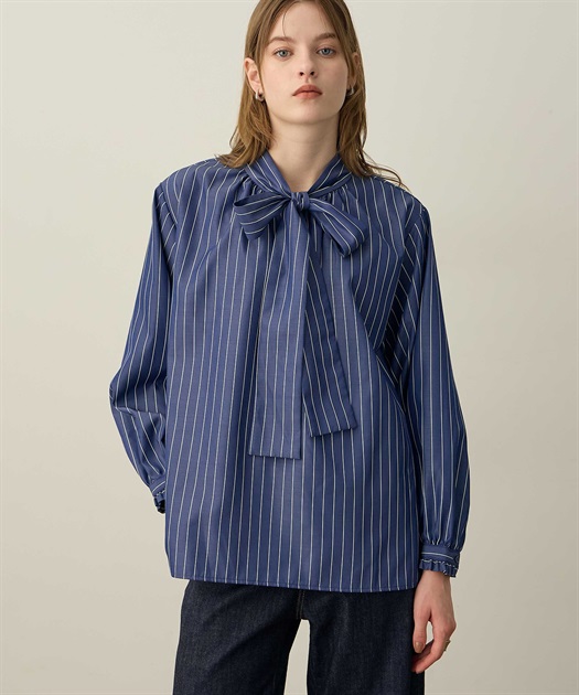 ボウタイリボンブラウス LE SOUK HOLIDAY｜クロスプラス公式通販サイト