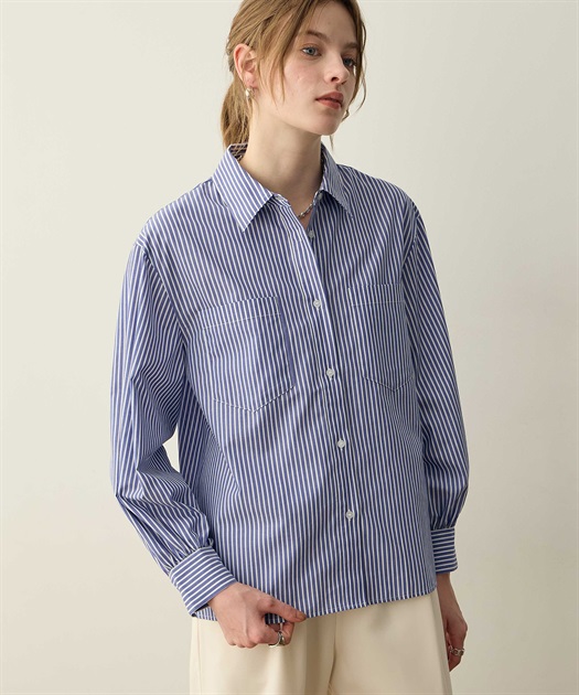 LiLow&Co.様 確認用 幾何学プリントバンドカラーブラウス LE SOUK HOLIDAY｜クロスプラス