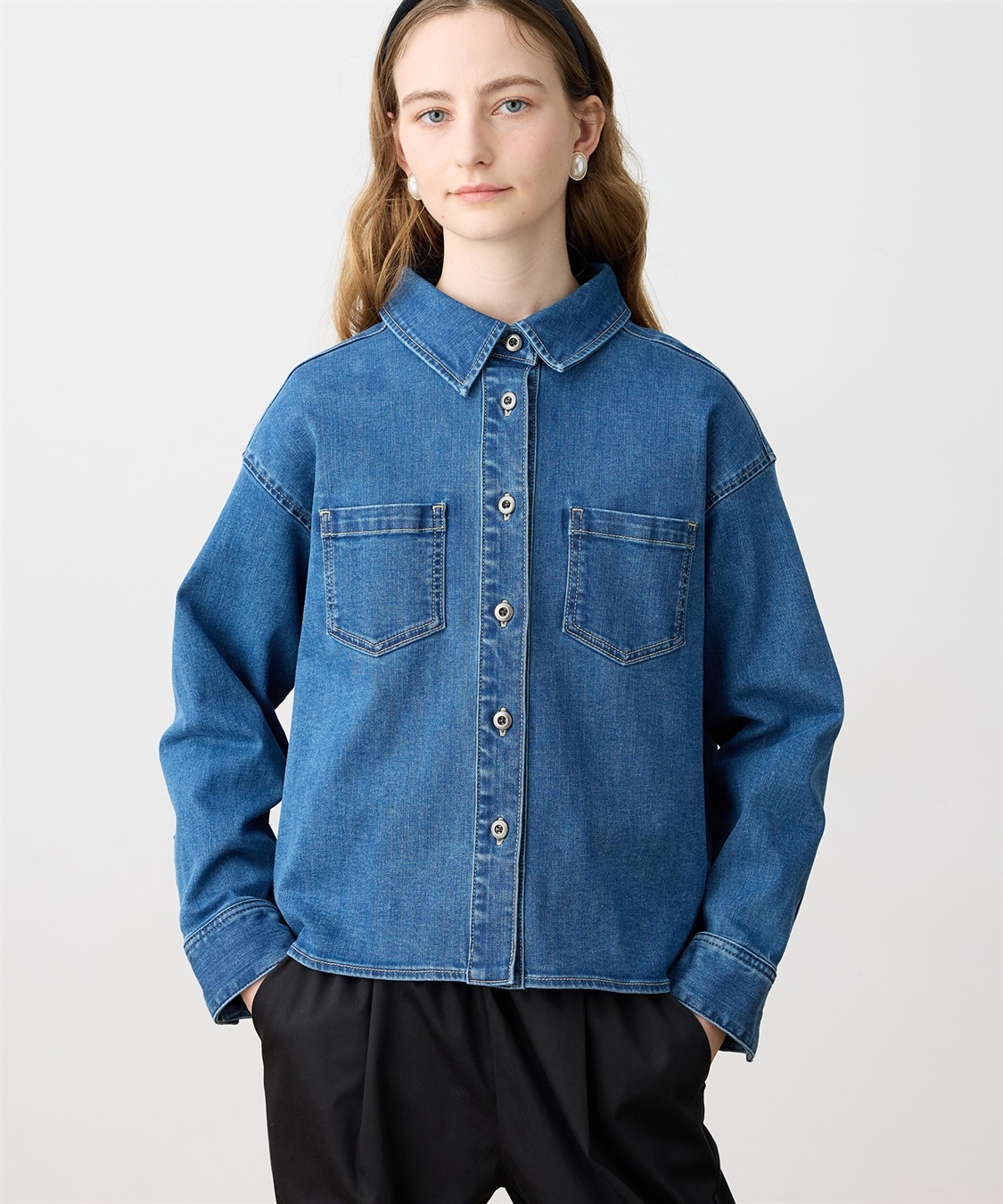 LE SOUK HOLIDAY ストレッチデニムシャツ_main