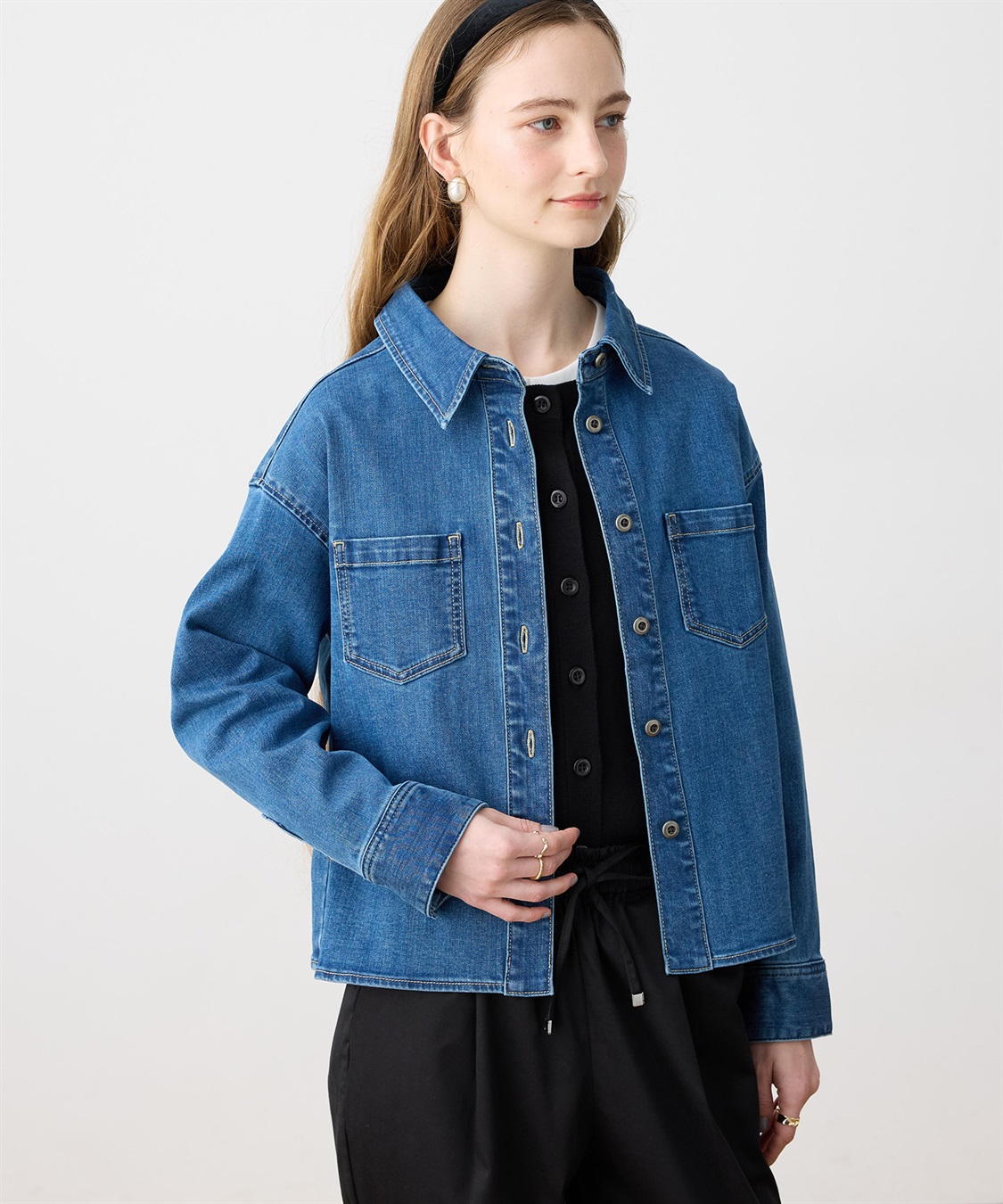 LE SOUK HOLIDAY ストレッチデニムシャツ_variation_1