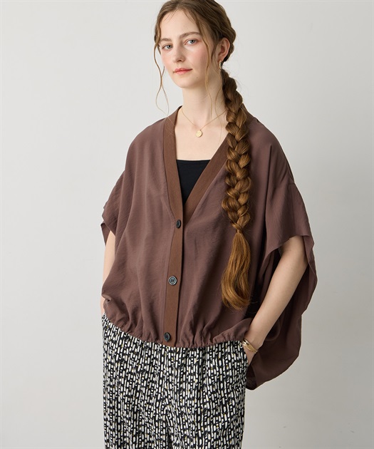 《WEB限定》裾ドロストシアーカーディガン