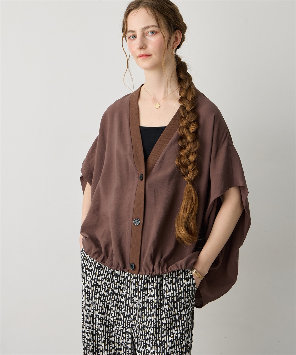 LE SOUK HOLIDAY 《WEB限定》裾ドロストシアーカーディガン_main