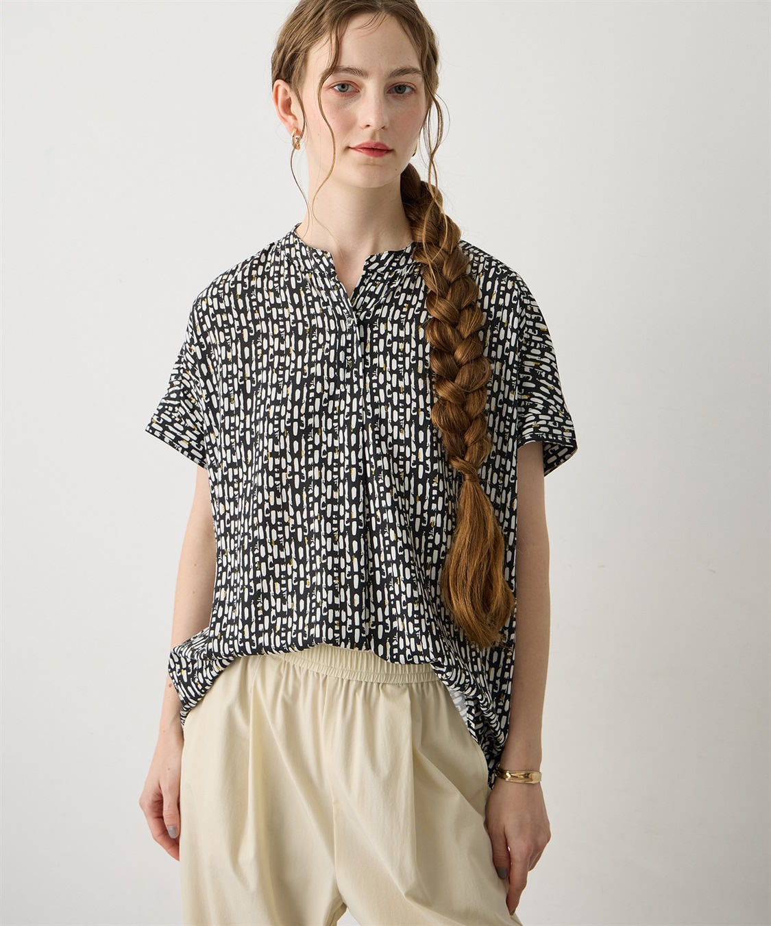 LE SOUK HOLIDAY フレンチスリーブプリントブラウス_variation_1
