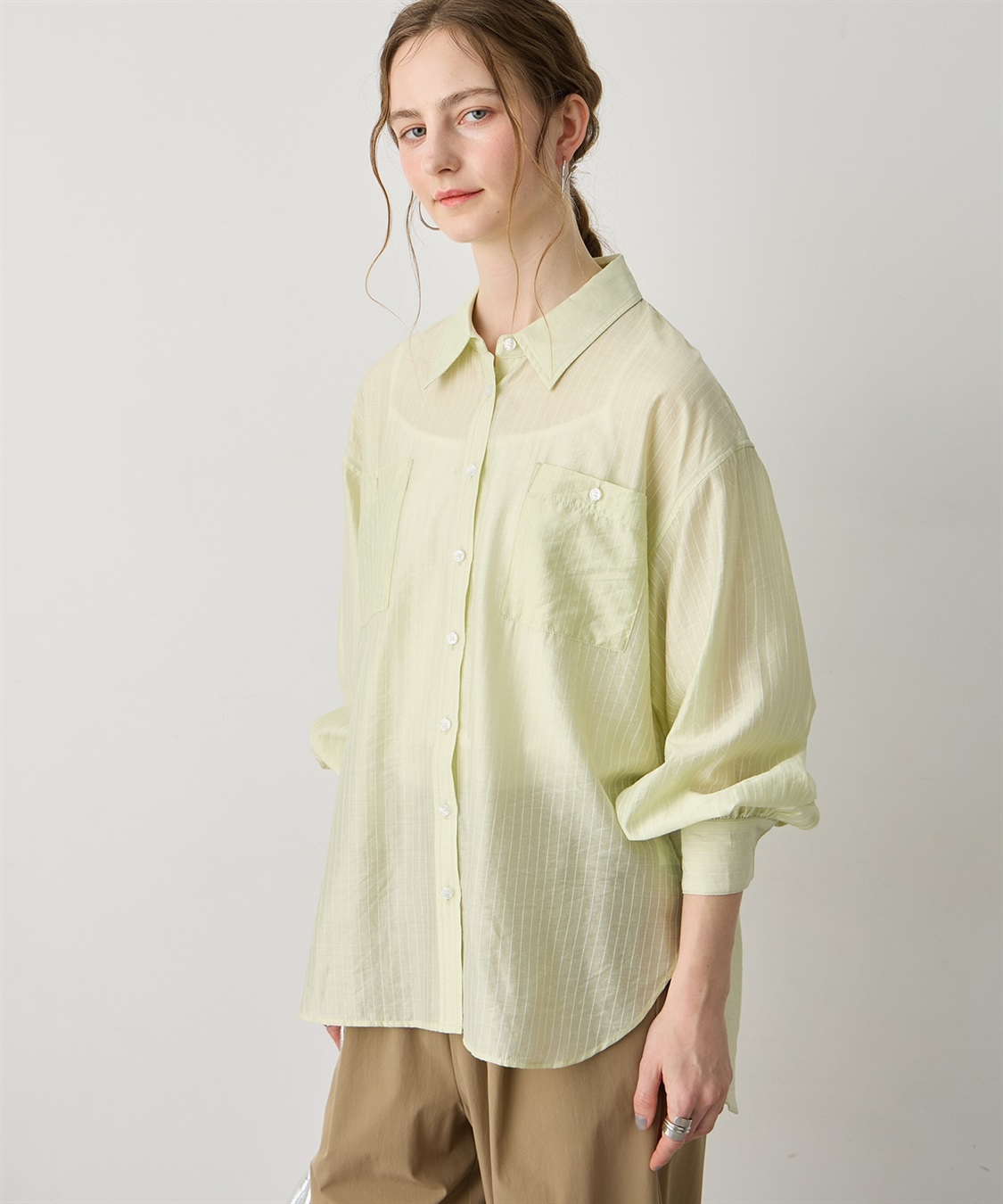 LE SOUK HOLIDAY シアーストライプシャツ_variation_2