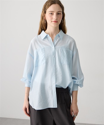 LE SOUK HOLIDAY シアーストライプシャツ_variationthumb_3