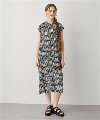 LE SOUK HOLIDAY バンドカラープリントワンピース_variationthumb_1