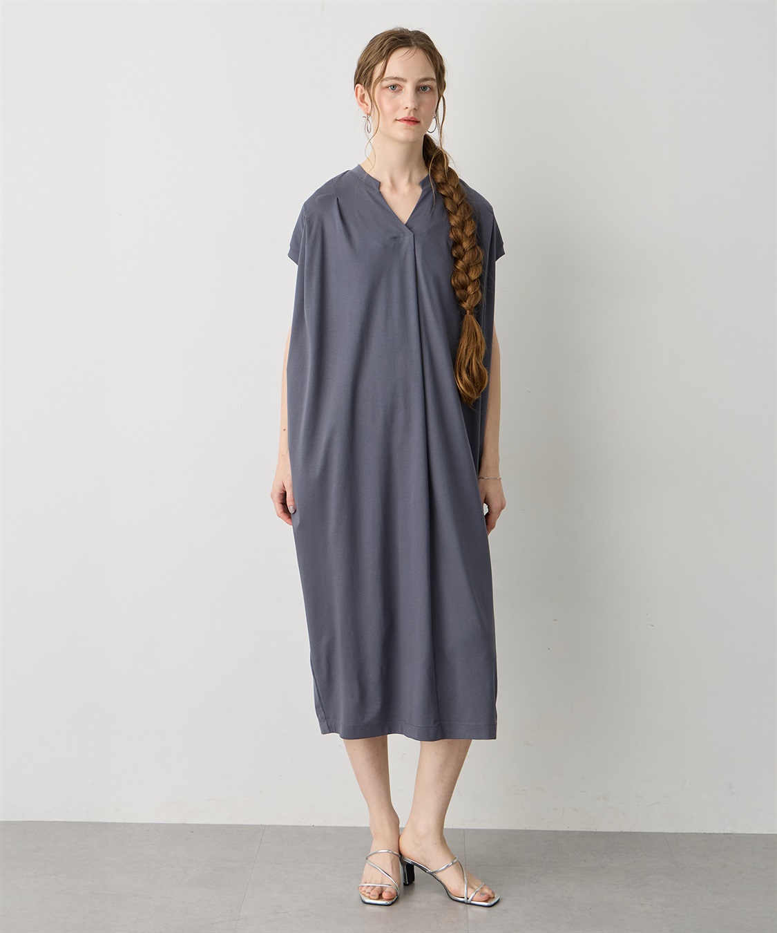 LE SOUK HOLIDAY スキッパーネックコクーンワンピース【接触冷感・吸水速乾】_variation_2