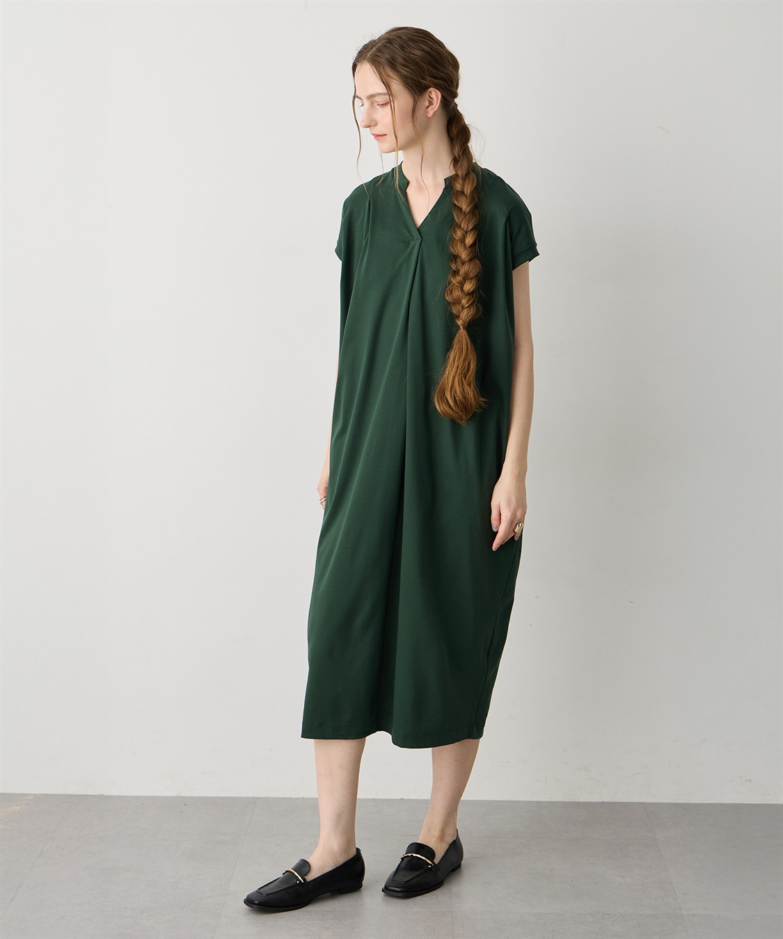 LE SOUK HOLIDAY スキッパーネックコクーンワンピース【接触冷感・吸水速乾】_variation_3