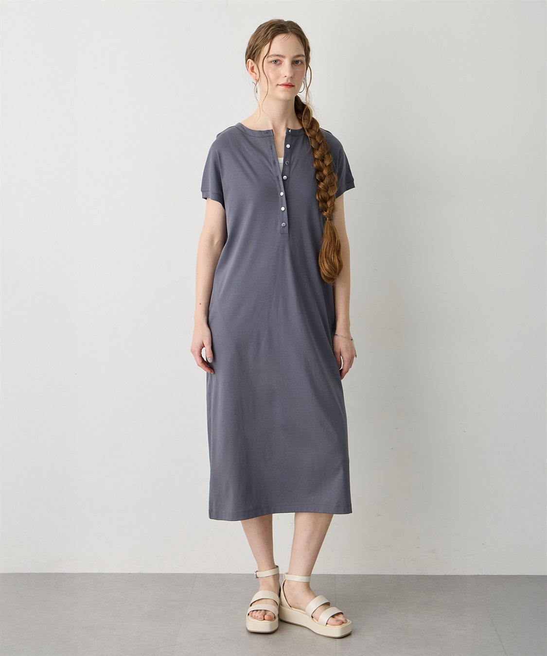 LE SOUK HOLIDAY ヘンリーネックワンピース【接触冷感・吸水速乾】_variation_1