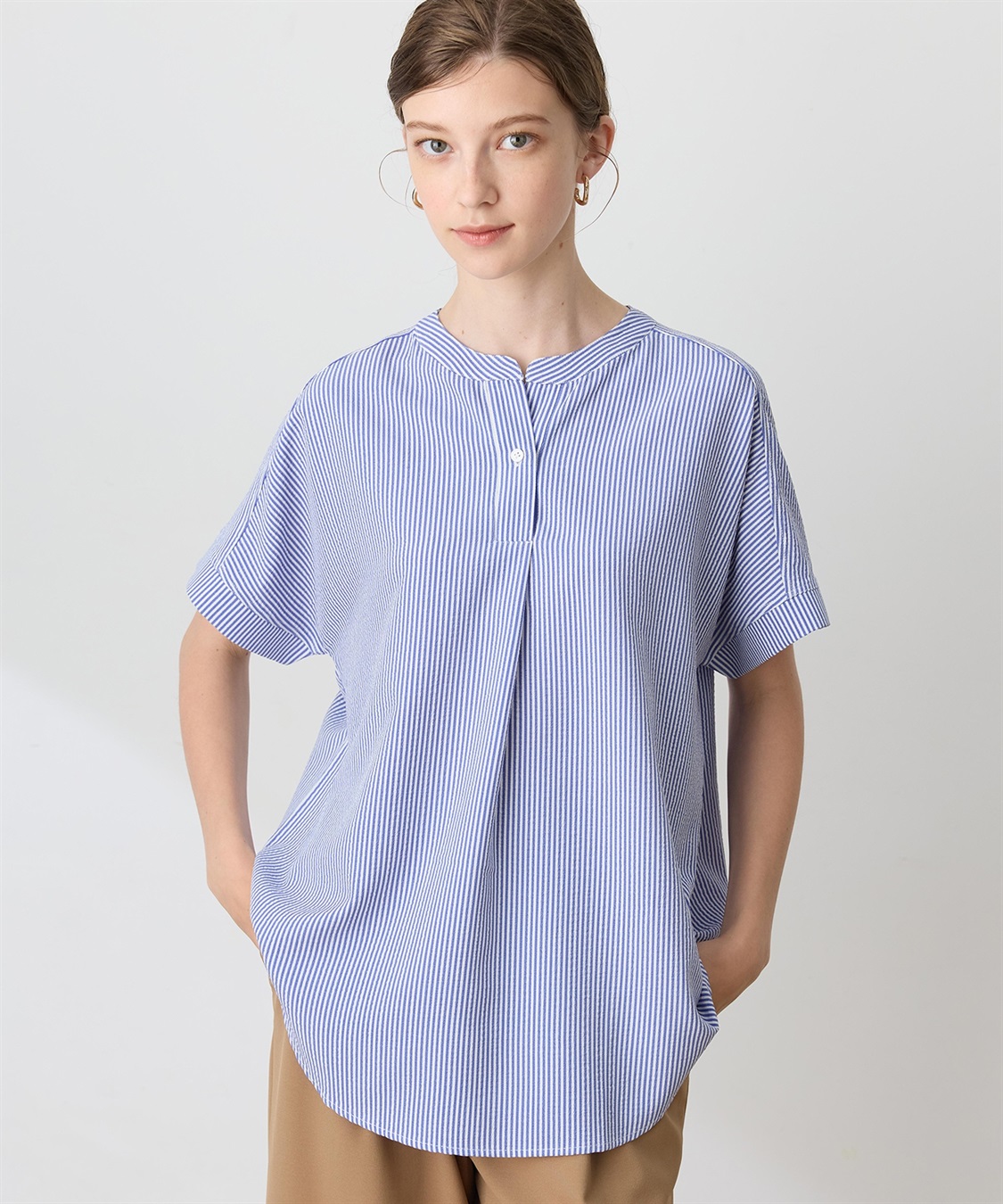 LE SOUK HOLIDAY トリコットプリントブラウス【接触冷感・UVカット】_main