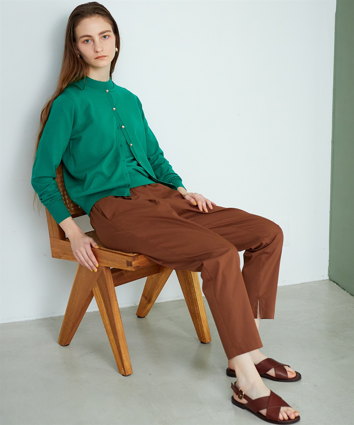 LE SOUK HOLIDAY タックテーパードパンツ_main