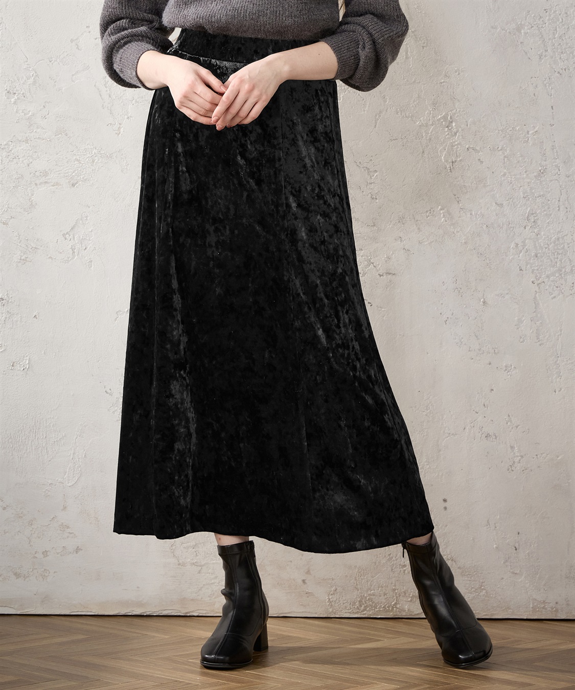 クラッシュベロアスカート LE SOUK HOLIDAY｜クロスプラス公式通販サイト