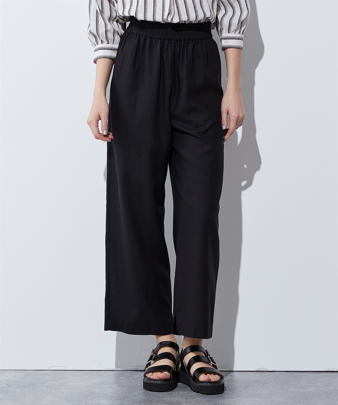 LE SOUK HOLIDAY 【セットアップ】シャーリングワイドパンツ_variation_1