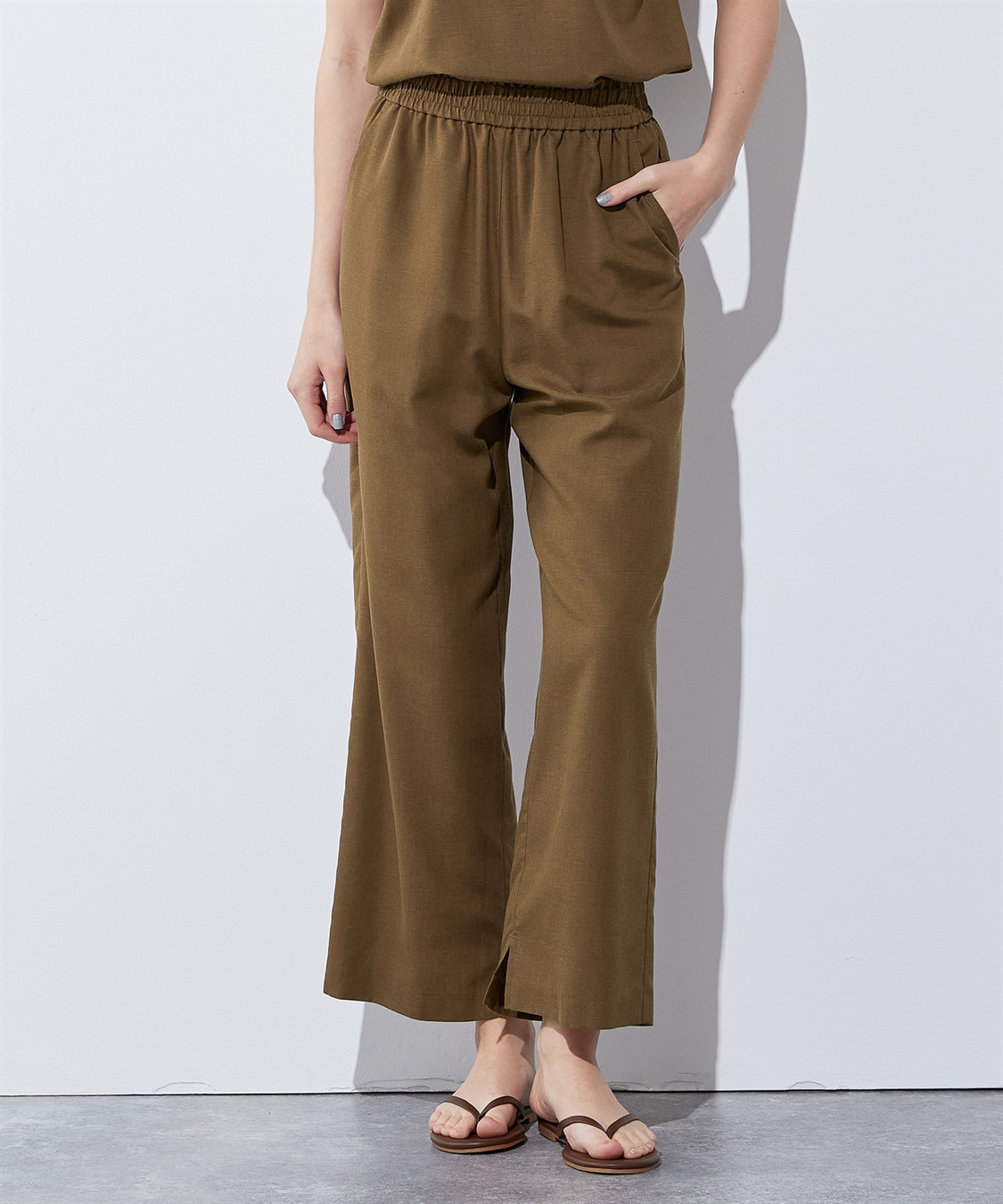 LE SOUK HOLIDAY 【セットアップ】シャーリングワイドパンツ_variation_2