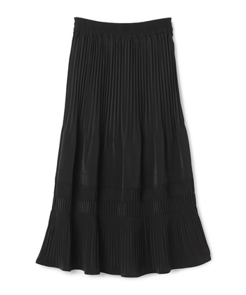 ランダムプリーツスカート(ブラック-Ｍ)