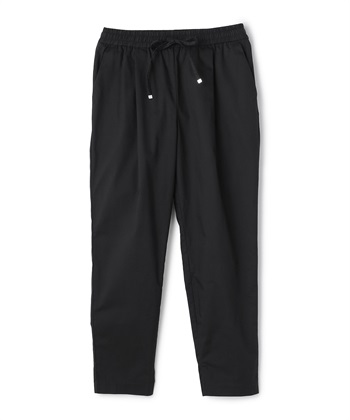 タックテーパードパンツ(ブラック-S)