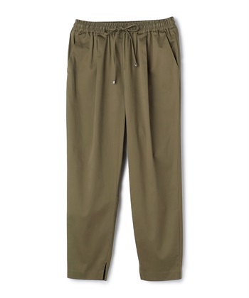 タックテーパードパンツ(カーキ-S)