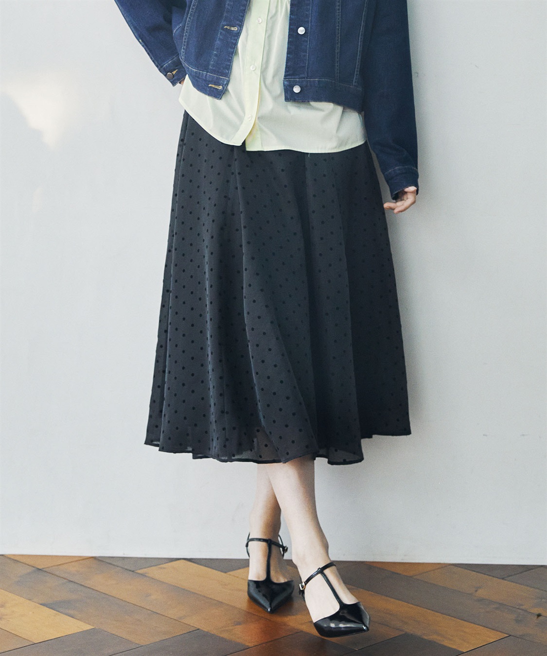 ドットフロッキースカート LE SOUK HOLIDAY｜クロスプラス公式通販サイト