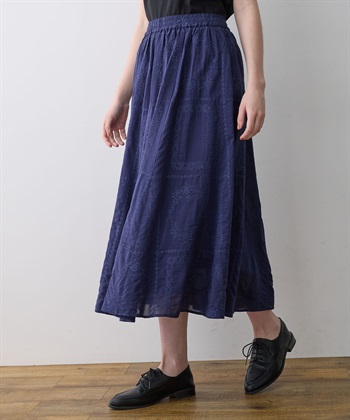 レーススカート(ネイビー-M)