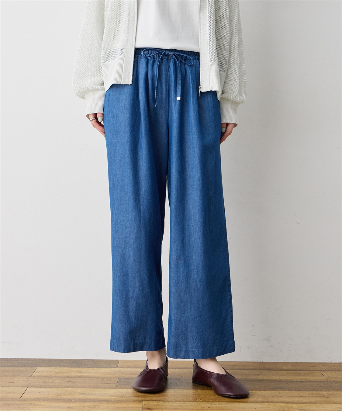 LE SOUK HOLIDAY デニムタックワイドパンツ_variation_2