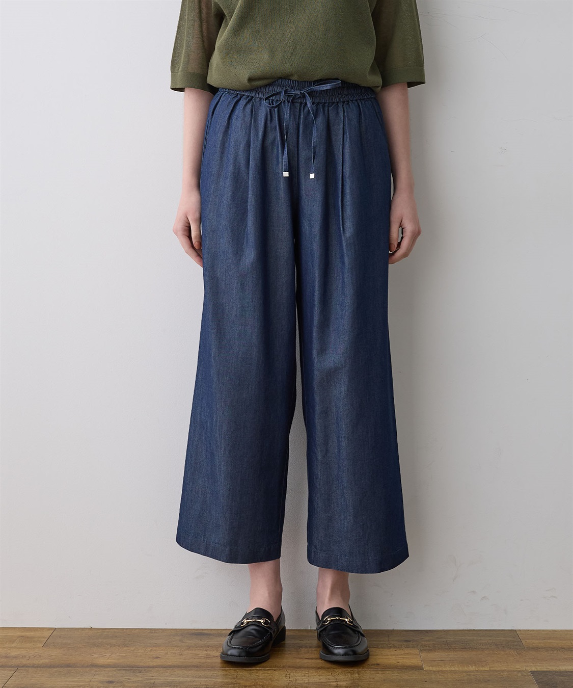 LE SOUK HOLIDAY デニムタックワイドパンツ_variation_1