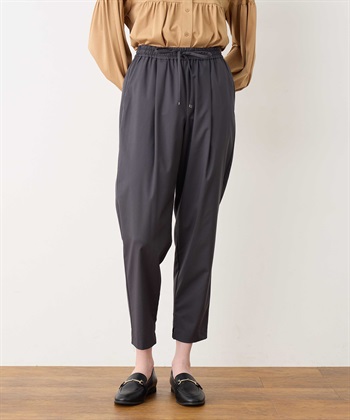 タックテーパードパンツ(チャコールグレー-S)