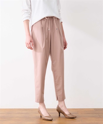 タックテーパードパンツ(ピンク-S)