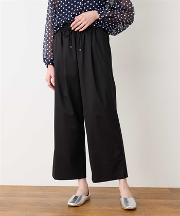 タックワイドパンツ(ブラック-M)