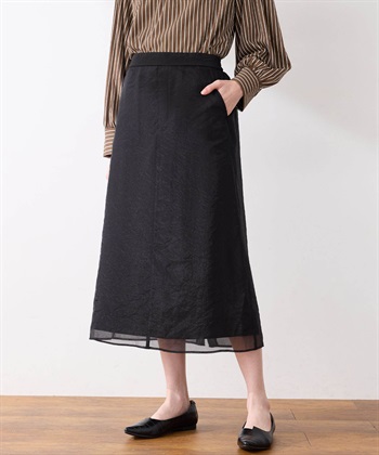 レイヤードスカート(ブラック-M)