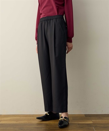スマートワイドパンツ(ブラック-M)