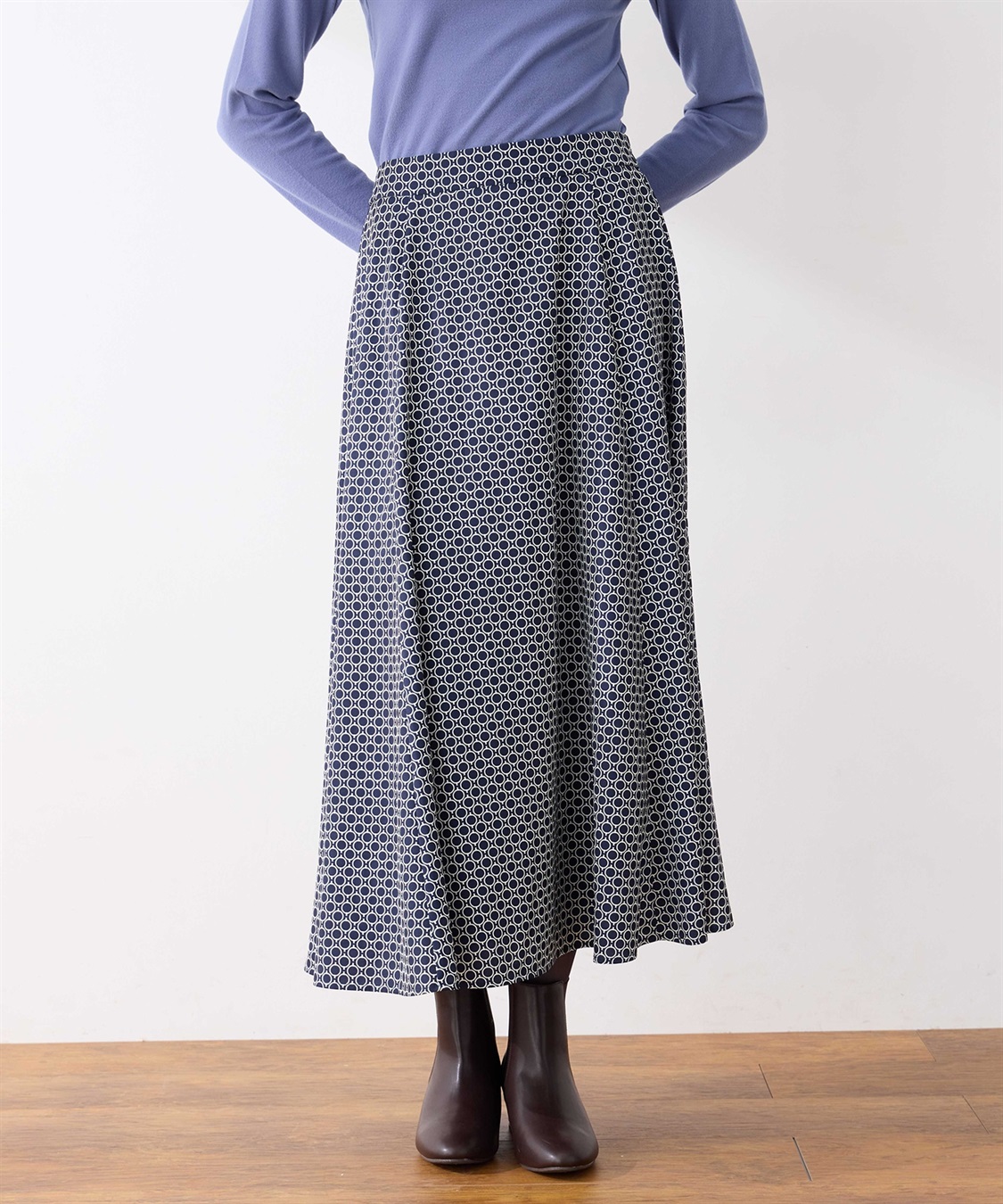 LE SOUK HOLIDAY 幾何学プリントAラインスカート_variation_2