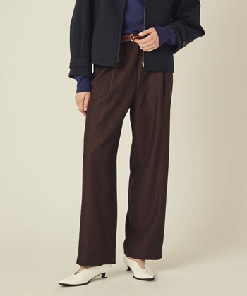 LE SOUK HOLIDAY ウーリッシュタックストレートパンツ