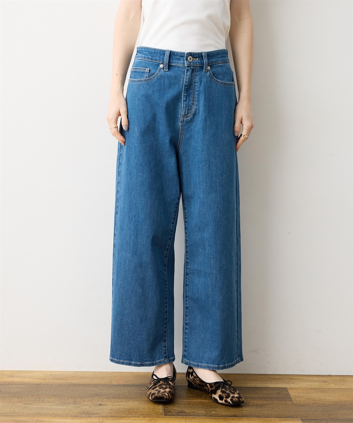 LE SOUK HOLIDAY ストレッチデニムワイドパンツ_variation_1