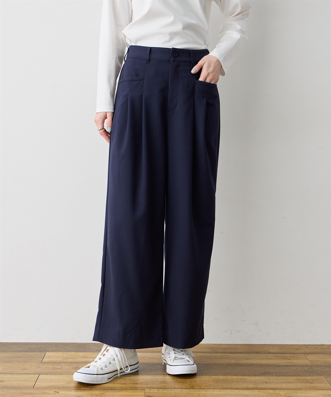 LE SOUK HOLIDAY タックチノパンツ【UVカット】【クーラータッチ】_main