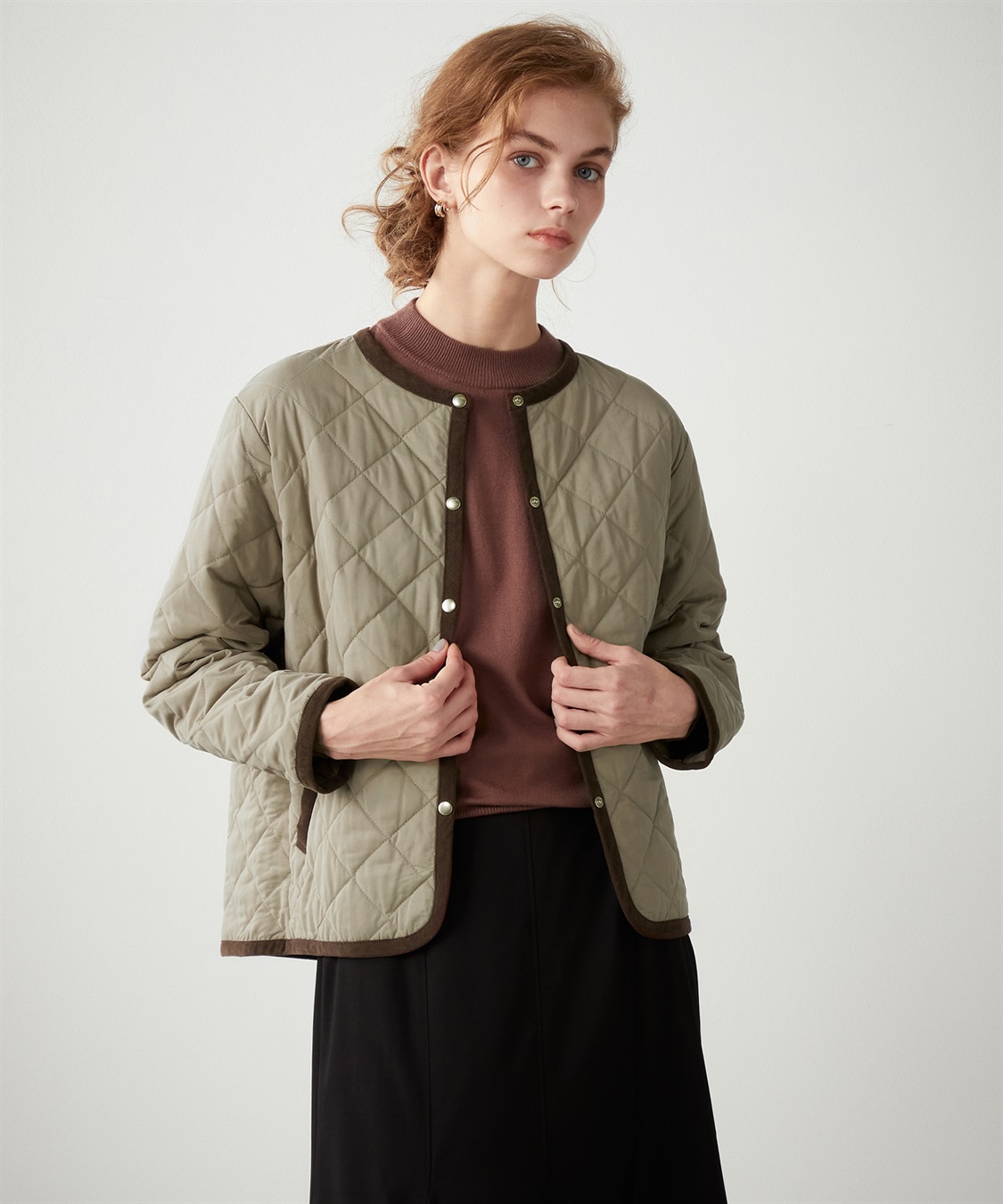 LE SOUK HOLIDAY ノーカラーキルトジャケット_variation_3