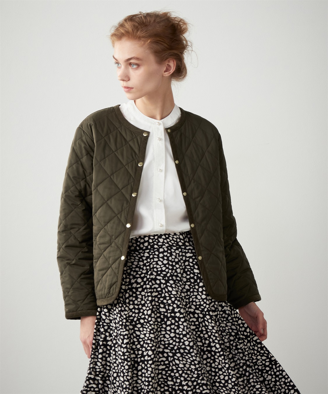 LE SOUK HOLIDAY ノーカラーキルトジャケット_variation_4