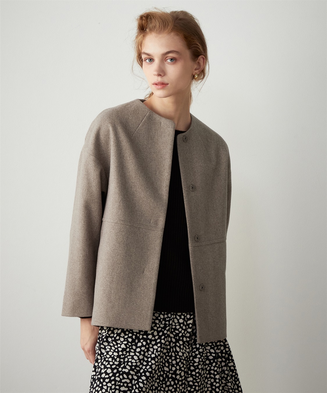 LE SOUK HOLIDAY ノーカラーショートコート_variation_3