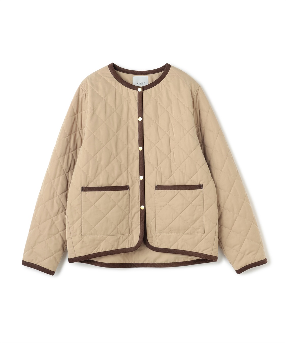 LE SOUK HOLIDAY ノーカラーキルトジャケット_variation_2