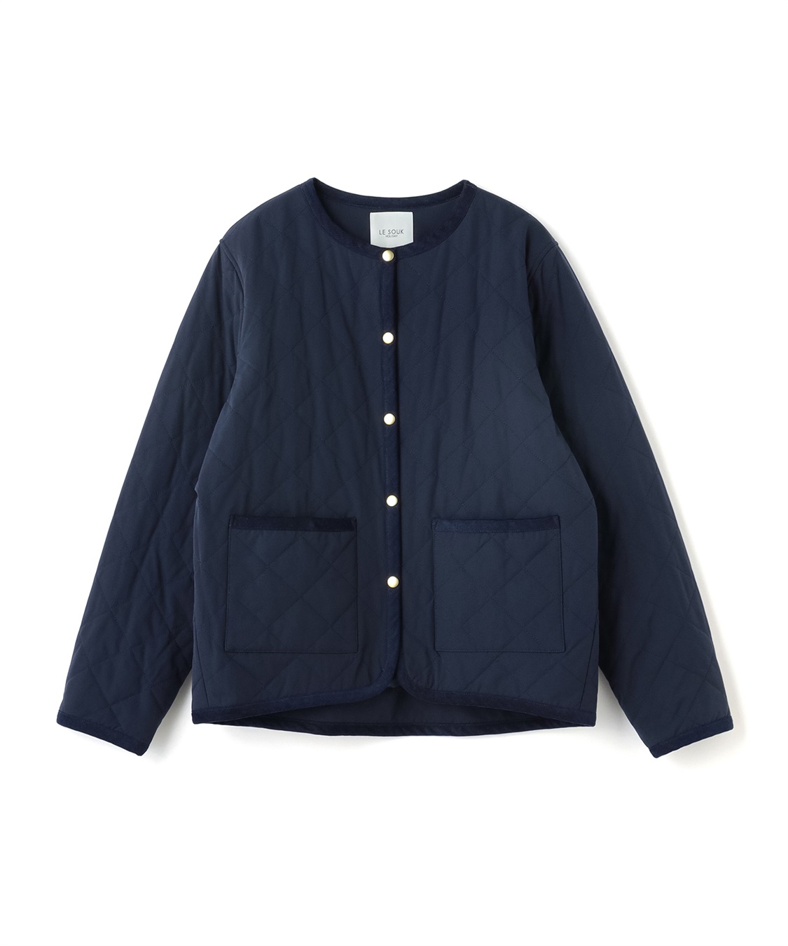 LE SOUK HOLIDAY ノーカラーキルトジャケット_variation_4