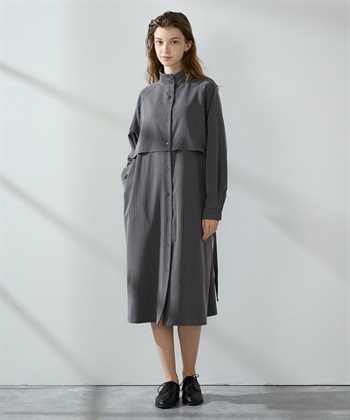 ストライプ柄シャツコート LE SOUK HOLIDAY｜クロスプラス公式