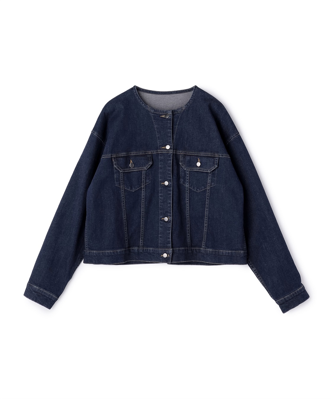 LE SOUK HOLIDAY ノーカラーデニムジャケット_variation_2
