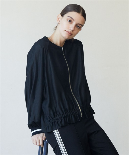 完売商品タグ付き✨シンメトリージップ デザインシアーブルゾン シアーブルゾン LE SOUK HOLIDAY｜クロスプラス公式通販サイト