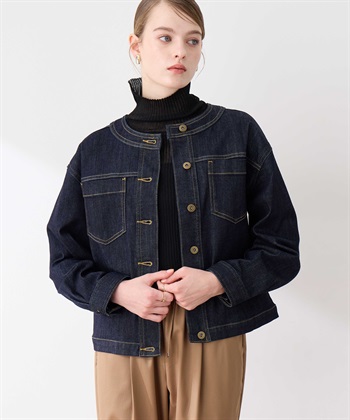 デニムジャケット(ネイビー-M)