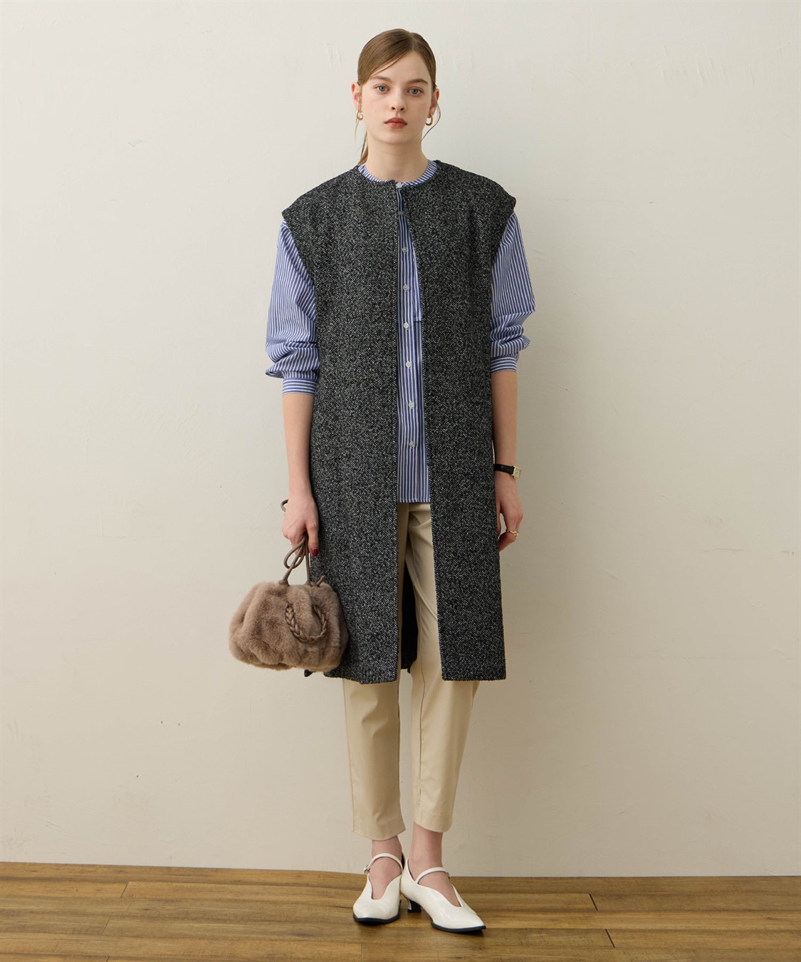 LE SOUK HOLIDAY フェイクウールジレ_variation_2