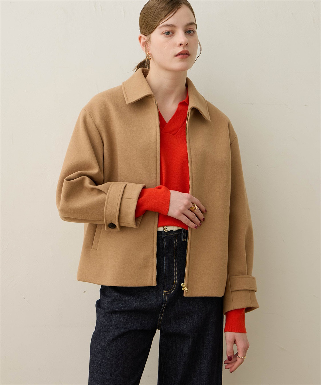 LE SOUK HOLIDAY フェイクウールブルゾン_variation_1