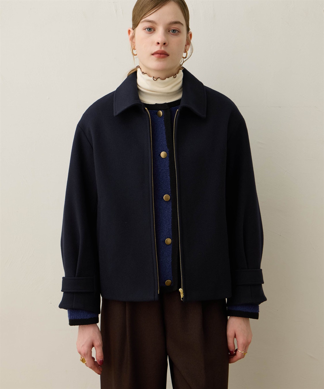 LE SOUK HOLIDAY フェイクウールブルゾン_variation_2