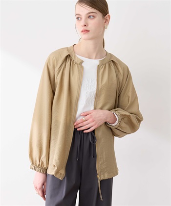 シアーブルゾン(ベージュ-M)