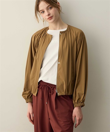 ギャザーブルゾン(ベージュ-M)